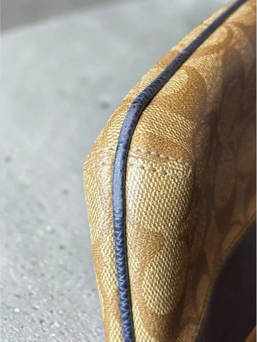 Coach Signature Crossbody Bag in Khaki/Blue